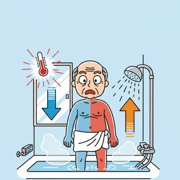 ヒートショックのイメージイラスト