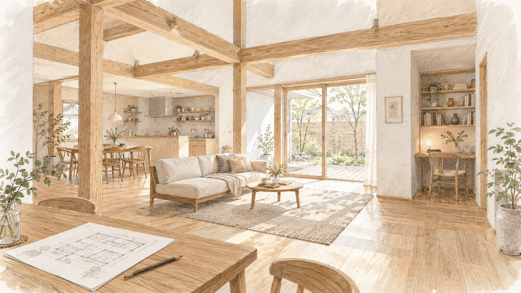 暮らしに寄り添う木の住まい